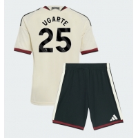 Manchester United Manuel Ugarte #25 Tredje Tröja Barn 2026-27 Kortärmad (+ Korta byxor)